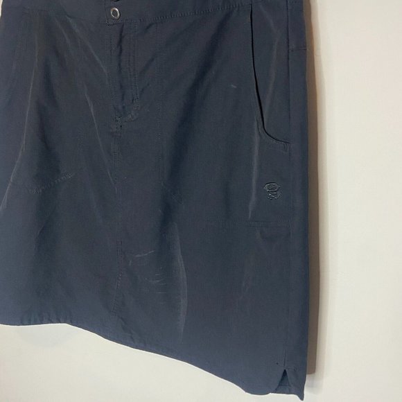 Mountain Hardwear Athletic Skirt Women 10 Solid Black Zip Snap 18" Length Active - Picture 2 of 10